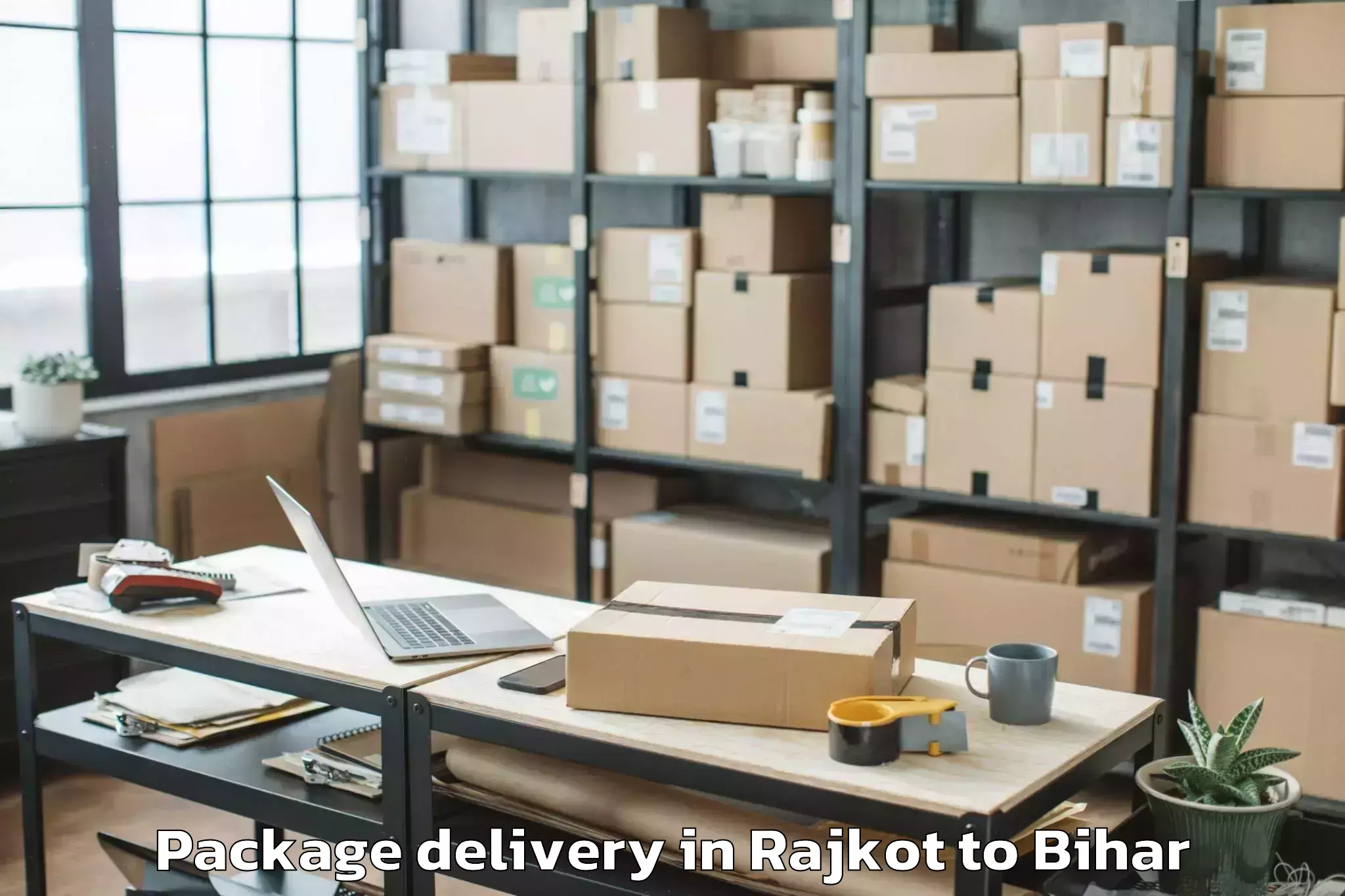 Book Rajkot to Puraini Package Delivery Online